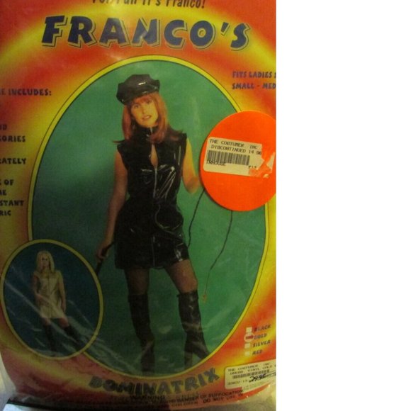 Other - vintage Halloween costume Franco's Dominatrix gold dress fit small to medium